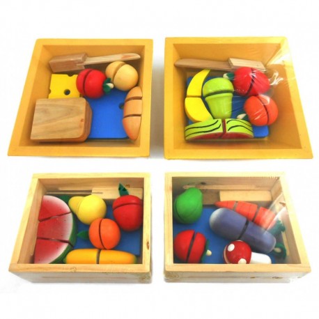 Mainan Buah Potong Kayu