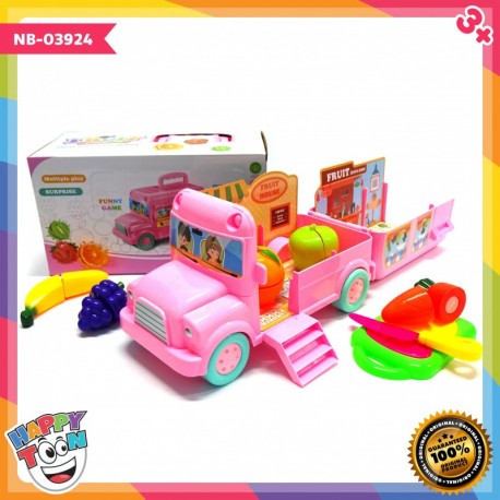 Fruit House Truck Mainan Koper Truk Gandeng Buah Potong - NB-03924