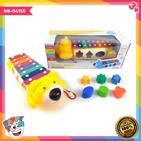 Bear Music Maker Funny Toys Xylophone Shape - NB-04155