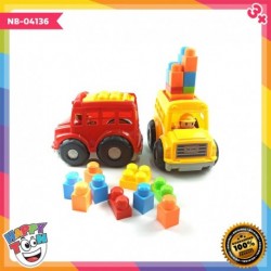 School Bus Lego Toy - Mainan Bus Sekolah dengan Blok - NB-04136