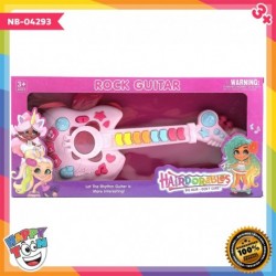 Rock Guitar Mainan Gitar Pink NB-04293