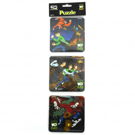 Puzzle 3 in 1 Ben 10 Alien Force - Mainan Puzzle Ben 10